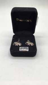 Sterling Silver Elephant Earrings