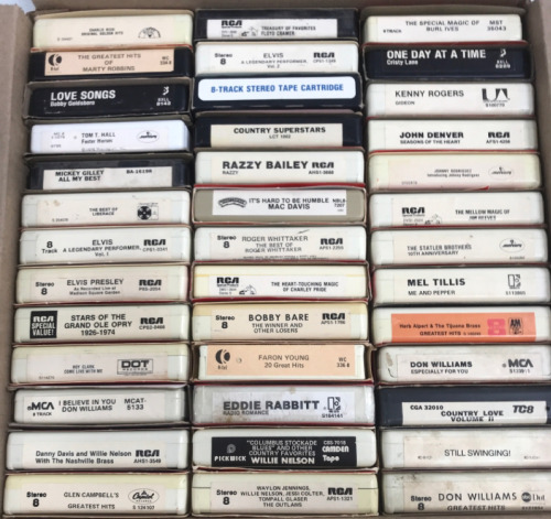 (39) Assorted 8Track Tapes Including Top Artist John Denver, Waylon Jennings, Elvis Presley & More!!