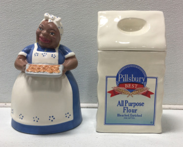 Vintage 1988 Pillsbury Flour Sack Cookie Jar, Grandmas Cookie Jar
