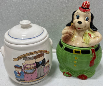 Cow Family Cookie Jar, Dog Cookie Jar