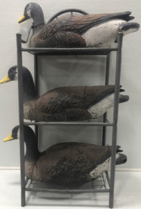 Metal 3-Tier Shelf With (3) Goose Decoys