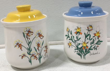 (1) TigerLily, (1) Chickweed Flower Cookie Jar