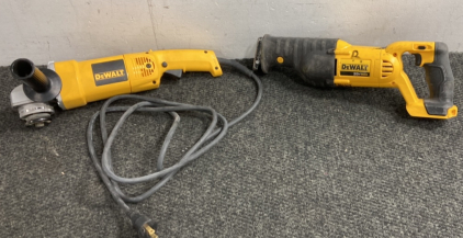 DeWalt Angle Grinder & Reciprocating Saw