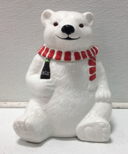Vintage 1990s Coca-Cola Polar Bear Cookie Jar