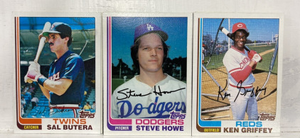 (50) 1982 Topps MLB Baseball Cards&hellip; Steve Howe, Sal Butera, Ken Griffey +