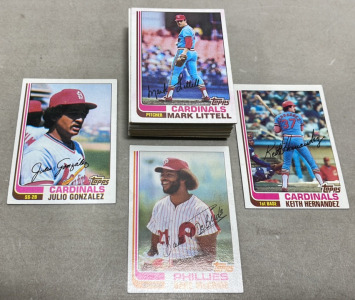 (50) 1982 Topps MLB Baseball Cards&hellip; Julio Gonzalez, Mark Littell, Kieth Hernandez +