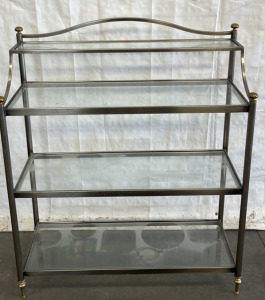 Metal Shelves W/ Glass