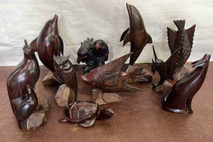 Wood Animal Sculptures