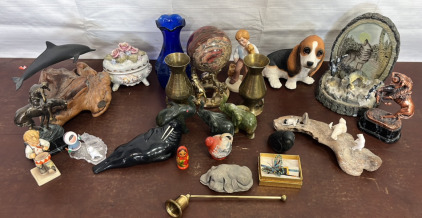 Elephants, Candle Holders, Walrus, Vase, Dolphin And More