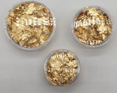 (3) Jars Of Gold Leaf