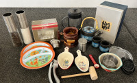 Salt & Pepper Grinders, Soap dish, Plates, Measuring Cups, Cups and More