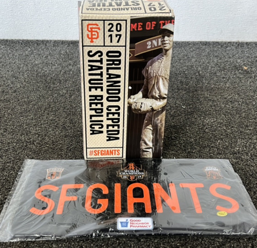 2017 Orlando Cepeda Statue Replica and Tin Sign