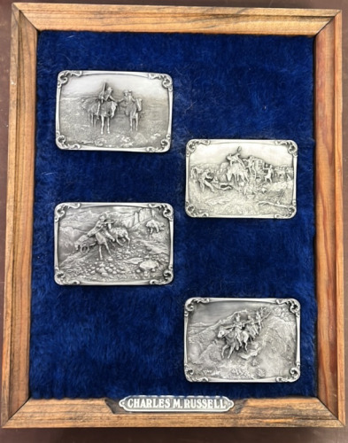 (4) Charles M. Russell Belt Buckles