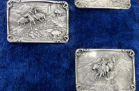 (4) Charles M. Russell Belt Buckles - 3