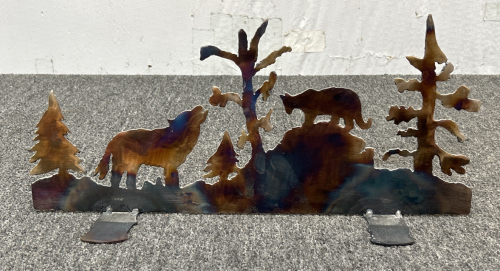 Custom Metal Art “Wolf and Cougar”