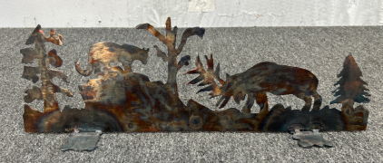 Custom Metal Art “Cougar and Elk”