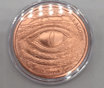 1 Oz Copper Indian Dragon Copper Round