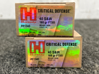 (40) Rnds Of Hornady Critical Defense 40 S&W 165 Gr. FTX - 2