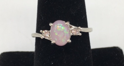 Size 9 Pretty Opal Moonstone Ring