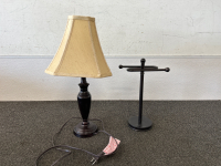 Small Table Lamp and Bathroom Hand Towel Stand