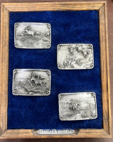 (4) Charles M. Russell Belt Buckles