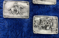 (4) Charles M. Russell Belt Buckles - 3