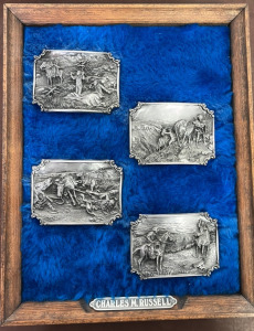 (4) Charles M. Russell Belt Buckles