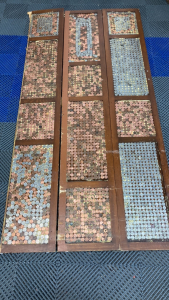 Wood Room Divider w/ Coins - BROKEN
