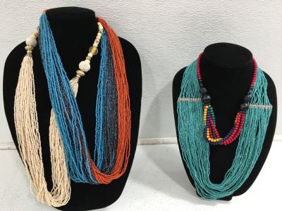 (4) Beautiful Beaded Necklaces