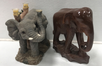 (2) Elephant Statues