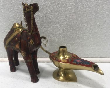 Camel Statue, Genie Lamp