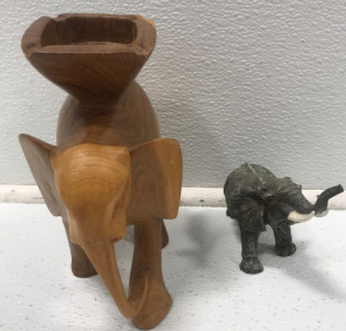 (2) Elephant Statues