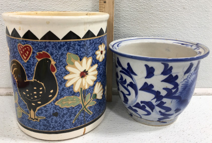 (2) Ceramic Planters