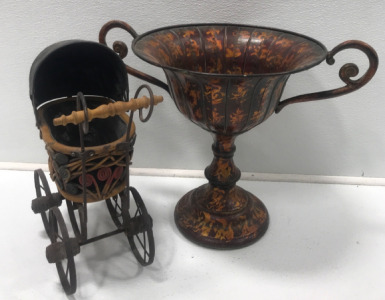 Large Vintage Cup, Antique Doll Carriage