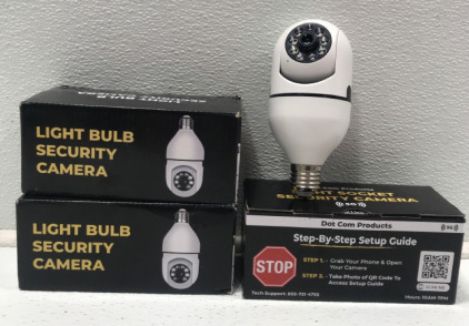 (3) Light Bulb Security Systems