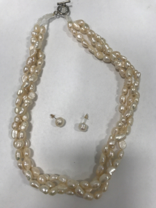 Bead Necklace With Matching Earrings