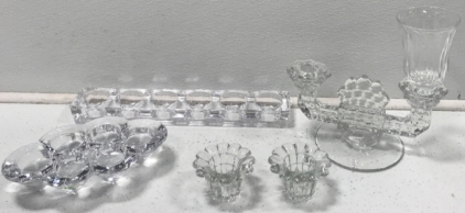 (5) Crystal Candle Holders
