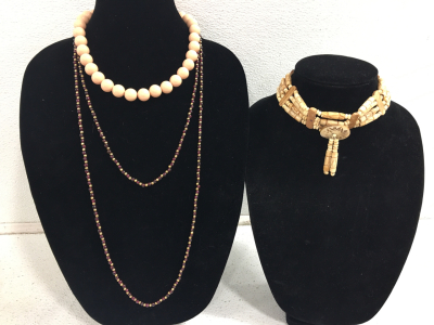 (3) Womens Beautiful Beaded Necklaces
