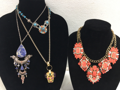 (4) Ladies Necklaces
