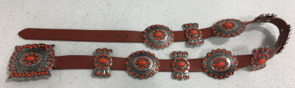 Genuine Leather Ladies Western Belt sz SM 6065