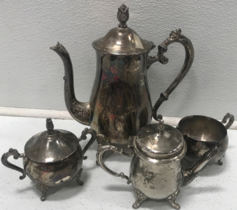 (4) PC Silver Tea Set