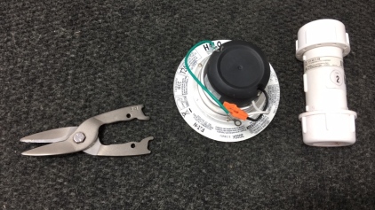 Compression PVC Pipe, Halo Light, Shears
