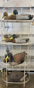 Metal Shelf Stand w/ Duck Decoys