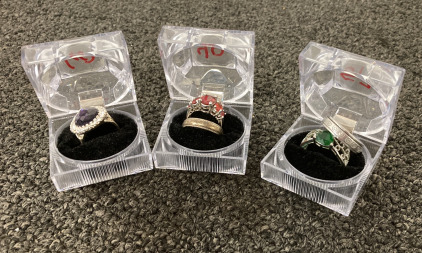 Rings (5) With Cases (3)