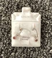 Idaho Garnet Sterling Silver Earrings