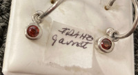 Idaho Garnet Sterling Silver Earrings - 4