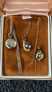 Three Necklaces (2 Danty And 1 Small Locket)