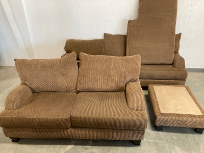 (2) Couches and Ottoman