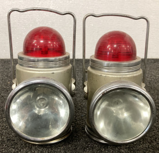 (2) Vintage 1940’s STELLAR Flashlight / Railroad Lanterns