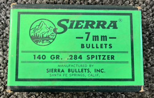 Sierra 7mm Bullets 140gr. .284 Spitzer